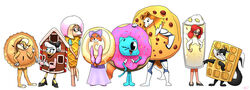  2022 anatid anseriform anthro avian barefoot bird candy canid canine canis cartoon_network chocolate chocolate_chip_cookie chocolate_chip_cookie_costume chocolate_chips cinnamon_bun cinnamon_bun_costume clothed clothing colleen_(road_rovers) collie cookie cookie_costume costume daisy_duck dessert disney domestic_cat domestic_dog donut_costume doughnut doughnut_costume duck ducktales ducktales_(2017) eye_contact feet felid feline felis female food food_costume footwear fox gingerbread_house gingerbread_house_costume goof_troop group herding_dog hunting_dog ice_cream ice_cream_costume illumination_entertainment lagomorph leporid lola_bunny looking_at_another looking_at_viewer looney_tunes maid_marian mammal nicole_watterson on_model pastoral_dog pastry penelope_pussycat pie pie_costume pose pudding pudding_costume questionmarkdragon rabbit red_fox road_rovers robin_hood_(disney) saluki sheepdog shoes sighthound simple_background sing_(movie) standing suki_lane sylvia_marpole the_amazing_world_of_gumball true_fox waffle waffle_costume warner_brothers white_background 