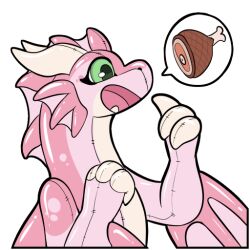  dragon european_mythology fin green_eyes horn inflatable membrane_(anatomy) membranous_wings mythological_creature mythological_scalie mythology pink_body pool_toy scalie symrea telegram_sticker western_dragon wings wyvern 