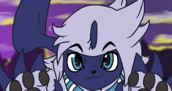  absol anthro avatar_(disambiguation) bandana blue_eyes chibi_the_absol female fluffy generation_3_pokemon horn hyperchibiabsol kerchief melee_weapon nintendo paws pokemon pokemon_(species) polearm scythe smile weapon 