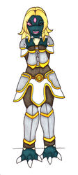  3_fingers 3_toes 5_fingers accessory anthro armor belt big_breasts blonde_hair bottomwear breasts claws clothed clothing eyelashes feet female finger_claws fingers forehead_gem front_view fused_fingers gem green_body green_scales hair hair_accessory hairband human ivanks league_of_legends lizard long_hair looking_at_hand looking_down lux_(lol) mammal medium_hair mid_transformation one_eye_closed open_mouth pink_eyes plate_armor pupils reptile riot_games scales scalie shin_guards simple_background skirt slit_pupils snout solo species_transformation standing teeth tencent toe_claws toes tongue transformation void_monster white_background white_body white_claws white_skin worried 