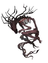  antlers dairoku_ryouhei full_body horns kasutank monster no_humans ribs solo tail transparent_background 