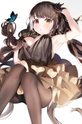  be_garam dress girls_frontline heterochromia pantyhose ro635_(girls_frontline) skirt_lift 