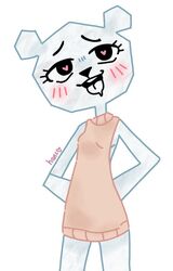  2019 anthro bear blush cartoon_network clothed clothing female hanshearteu mammal open_mouth paper paper_creature solo teri_(tawog) the_amazing_world_of_gumball young 