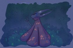  2_horns ambiguous_gender animal_humanoid anthro arthropod arthropod_humanoid artist_name black_eyes bodily_fluids cloak clothed clothing digital_drawing_(artwork) digital_media_(artwork) dooblebugs female_(lore) grass hi_res hollow_knight horn hornet_(hollow_knight) humanoid nail_(weapon) plant red_cloak red_clothing shaded solo team_cherry tears 