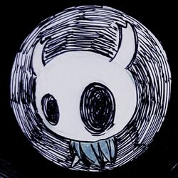  2024 2_horns arthropod black_arms black_eyes black_hands black_legs cloak clothing cupwithorange digital_media_(artwork) grey_cloak grey_clothing holding_melee_weapon holding_object holding_sword holding_weapon hollow_knight horn looking_at_viewer melee_weapon meme mouthless nail_(weapon) no_bitches? nonbinary_(lore) noseless simple_background solo standing sword team_cherry the_knight_(hollow_knight) vessel_(species) weapon 