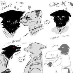  alternate_species angry anthro arthur_puppington black_body black_fur canid canine canis cheetah clay_puppington clothed clothing danielle_stopframe duo ears_back ears_down face_lick father_(lore) father_and_child_(lore) father_and_son_(lore) felid feline fur furrification growling heart hi_res interspecies kanrix licking male male/male mammal moral_orel parent_(lore) parent_and_child_(lore) parent_and_son_(lore) pivoted_ears sad snout son_(lore) tongue tongue_out wet wet_body wet_fur wolf 