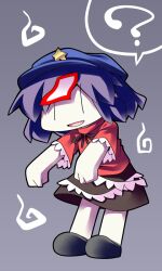  ? bad_id bad_pixiv_id blue_hair female hat hat_ornament jiangshi miyako_yoshika ofuda open_mouth outstretched_arms pale_skin photoshop_(medium) short_hair skirt solo star_(symbol) star_hat_ornament touhou uccow zombie_pose |_| 