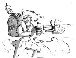  aiming bad_id bad_pixiv_id bayonet blouse casing_ejection crossover drill_hair female firing flash_gitz goggles goggles_on_head greyscale gun helmet katawa_shoujo mikado_shiina monochrome muzzle_flash panties pantyshot puffy_sleeves school_uniform shell_casing shirt shotgun shotgun_shell skirt skull solo spiked_helmet thick_thighs thighs twin_drills underwear warhammer_40k weapon yamaku_high_school_uniform zako_(arvinry) 