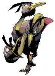  animal_focus bird commentary_request dodrio lowres no_humans pokemon pokemon_(creature) sido_(slipknot) simple_background solo white_background 