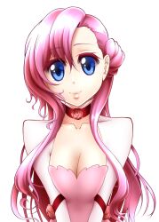  bad_id bad_pixiv_id blue_eyes breasts choker cleavage code_geass euphemia_li_britannia female long_hair mattari_yufi medium_breasts pink_hair smile solo upper_body 