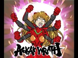  angry arms asuka_langely_soryu asura&#039;s_wrath asura_(asura&#039;s_wrath) capcom lowres neon_genesis_evangelion parody red_hair soryu_asuka_langley 