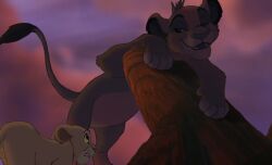  disney duo felid female feral hi_res lion lolicon macro male mammal nala_(the_lion_king) pantherine pride_rock simba_(the_lion_king) tail the_lion_king unknown_artist young young_feral 