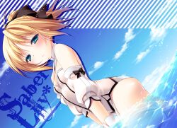  blonde_hair blush fate/stay_night fate/unlimited_codes konomi panties saber_lily underwear water wet 