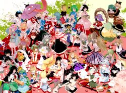  6+girls :3 @_@ ahoge alice_margatroid anchor animal_ears apron arm_cannon arm_warmers arms_up ascot asymmetrical_wings backpack bag barefoot bat_wings bird_wings bishamonten&#039;s_pagoda black_hair blonde_hair blouse blue_eyes blue_hair blush bottle bow box braid brown_hair bucket cape capelet carrot cat_ears cat_tail chains chen cirno closed_eyes commentary_request curly_hair detached_sleeves doll donation_box dress drill_hair drinking everyone eyeball fairy fairy_wings flying food fox_tail frills frog_hair_ornament gap_(touhou) geta glass gradient_hair grass green_bow green_eyes green_hair grey_hair hair_bobbles hair_ornament hair_ribbon hair_tubes hairband hairbow hakurei_reimu handbag happy hat hat_ribbon heart hijiri_byakuren himekaidou_hatate hinanawi_tenshi holding hood horns hoshiguma_yuugi houjuu_nue ibuki_suika ice ice_wings in_bucket in_container inaba_tewi izayoi_sakuya japanese_clothes jewelry kaenbyou_rin kagiyama_hina karakasa_obake katana kawashiro_nitori kazami_yuuka key kirisame_marisa kisume kochiya_sanae komeiji_koishi komeiji_satori konpaku_youmu konpaku_youmu_(ghost) kumoi_ichirin kurodani_yamame leaf long_hair long_skirt long_sleeves luna_child lying maid maid_headdress medicine_melancholy minakata_sunao mizuhashi_parsee moriya_suwako mouse_ears mouse_tail multicolored_hair multiple_girls multiple_tails murasa_minamitsu nagae_iku nazrin necktie no_headwear o_o obi onozuka_komachi open_mouth orange_hair parasol photoshop_(medium) picnic pink_dress pink_eyes pink_hair pocket pointy_ears pom_pom_(clothes) ponytail puffy_sleeves purple_hair rabbit_ears reaching red_dress red_eyes red_hair reiuji_utsuho remilia_scarlet ribbon rice rope saigyouji_yuyuko sailor sailor_hat sake_bottle sash scarf seiza shameimaru_aya shawl shiki_eiki shimenawa shirt short_hair short_sleeves single_braid single_horn sitting skirt smile snake standing star_sapphire su-san sunny_milk sweatdrop sword tail tatara_kogasa tears third_eye tokin_hat tongue toramaru_shou touhou triangular_headpiece twin_braids two-tone_hair two_side_up umbrella unworn_headwear unzan very_long_hair weapon white_hair wide_sleeves wings witch_hat yakumo_ran yakumo_yukari yasaka_kanako 