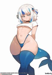  :i ai-assisted black_choker blue_eyes blue_hair blue_panties blue_thighhighs blush breasts choker collarbone crop_top curvy female fins fish_tail gawr_gura groin hair_ornament highleg highleg_panties highres hololive hololive_english honkibooty navel panties pout shark_girl shark_tail shortstack small_breasts stomach tail thick_thighs thighhighs thighs two_side_up underboob underwear virtual_youtuber white_hair wide_hips 