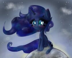  2014 5:4 alicorn bangs blue_body blue_eyes blue_fur blue_hooves blue_horn blue_mane blue_tail blue_wings blush closed_smile colored cutie_mark digital_drawing_(artwork) digital_media_(artwork) ear_tuft equid equine eyelashes feathered_wings feathers female feral folded_wings friendship_is_magic fur hasbro hi_res hooves horn light lighting long_mane long_tail macro mammal mane moon mouth_closed my_little_pony mythological_creature mythological_equine mythology on_moon princess princess_luna_(mlp) quadruped rakkyoarts royalty shaded signature sitting sky smile solo space sparkles sparkling_eyes star starry_sky starry_tail tail tuft unguligrade unicorn_horn wings 