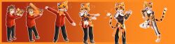  4:1 absurd_res after_transformation anthro arknights confusion crumbleumble felid female goo_transformation hi_res human humanoid hypergryph long_image male mammal mask mask_transformation pantherine solo studio_montagne tiger transformation transformation_sequence waaifu_(arknights) wide_image 