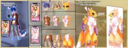  anthro bandai_namco chillet crumbleumble digimon digimon_(species) electronics female gender_transformation hi_res humanoid male mid_transformation mirror mtf_transformation pal_(species) palworld phone pocketpair renamon solo transformation transformation_sequence transformation_through_magic vrchat 