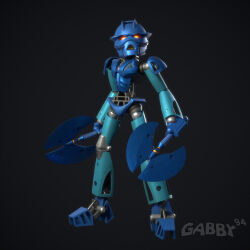  3d_(artwork) ambiguous_gender armor axe better_version_at_paywall biomechanical bionicle blender_(artwork) blue_body digital_media_(artwork) gabby94 gali glowing glowing_eyes gradient_background hi_res humanoid lego looking_at_viewer machine mask not_furry red_eyes robot robot_humanoid silver_body simple_background solo toa 