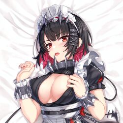  absurdres breasts dakimakura_(medium) ellen_joe female highres maid maid_headdress non-web_source red_eyes sharks upper_body zenless_zone_zero 