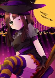  halloween shinotarou_(nagunaguex) thighhighs tokimeki_memorial_girl&#039;s_side witch 