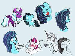  absurd_res afro alicorn asking asking_another blue_body blue_eyes blue_hair blush chibi dialogue doodlemark duo english_honorific english_text equid equine eyelashes female feral freckled freckles grin hair hasbro hi_res holding_object honorific horn mammal misty_brightdawn_(mlp) mlp_g5 multiple_images my_little_pony mythological_creature mythological_equine mythology name_drop name_in_dialogue opaline_(mlp) pegasus pink_hair purple_body question questioning_tone sharp_teeth simple_background smile solo spread_wings talking_to_another teeth text unicorn white_body white_hair wings yes-no_question zipp_storm_(mlp) 