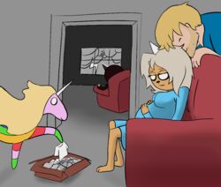  adventure_time anthro barefoot bear blonde_hair blush blush_lines bronwyn canid canine canis cartoon_network cuddling daughter_(lore) domestic_dog drinking father_(lore) father_and_child_(lore) father_and_daughter_(lore) feet female finn_the_human furniture grandchild_(lore) granddaughter_(lore) grandmother_(lore) grandmother_and_grandchild_(lore) grandmother_and_granddaughter_(lore) grandparent_(lore) grandparent_and_grandchild_(lore) grey_hair group hair half-closed_eyes happy hi_res human human_on_anthro humanoid hybrid interspecies interspecies_pregnancy kim_kil_whan lady_rainicorn male male/female mammal mother_(lore) mother_and_child_(lore) mother_and_daughter_(lore) narrowed_eyes nephew_(lore) niece_(lore) on_model parent_(lore) parent_and_child_(lore) parent_and_daughter_(lore) pregnant pseudo_incest_(lore) rainicorn scuttosaurus sitting smile sofa spikes spikes_(anatomy) uncle_(lore) uncle_and_nephew_(lore) uncle_and_niece_(lore) window yellow_body 