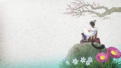  cap cherry_blossoms flowers katanagatari togame tree yasuri_shichika 