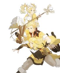  1boy 2girls ahoge blonde_hair bodystocking breasts cape circlet father_and_daughter fire_emblem fire_emblem_awakening fire_emblem_fates grandmother_and_granddaughter headdress lissa_(fire_emblem) long_hair medium_breasts mito_(knptikmnwnk) mother_and_son multiple_girls ophelia_(fire_emblem) owain_(fire_emblem) 