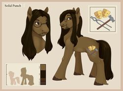  absurd_res actor beard blacksmith chart comparing earth_pony equid equine eyewear facial_hair fan_character feral fetlocks glasses hasbro hi_res horse male mammal melodylibris model_sheet my_little_pony pony size_chart solid_punch solo 