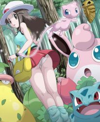  ass blue_(pokemon) forest ivysaur kakuna mew panties pokemon soara tagme victreebel wigglytuff 