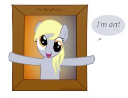  2012 alpha_channel better_version_at_source blonde_hair derpy_hooves diegotan dt english_text equid equine female feral friendship_is_magic hair hasbro horse looking_at_viewer mammal mane my_little_pony photo picture_frame pony poster solo text 