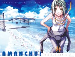  amanchu! amano_kozue beach kohinata_hikari swimsuit 