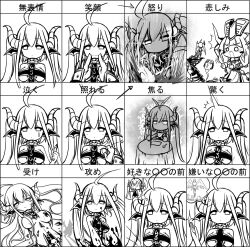  ahoge armor aura blood broken_armor censored chains chibi collar convenient_censoring empty_eyes expression_chart expressionless expressions female fingersmile forced_smile frostmourne greyscale horns hungry jewelry kel&#039;thuzad marker mini_person minigirl monochrome mouth_pull multiple_views nefarian personification skull table tears thought_bubble translated warcraft world_of_warcraft 