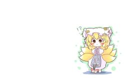  2girls blush chen chibi south114 touhou yakumo_ran 