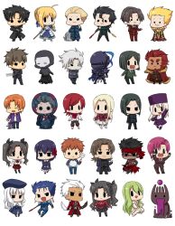  6+boys 6+girls :3 age_progression aged_down ahoge angra_mainyu_(fate) artoria_pendragon_(fate) assassin_(fate/zero) bad_id bad_pixiv_id bazett_fraga_mcremitz berserker_(fate/zero) black_eyes black_keys_(type-moon) caren_hortensia carnival_phantasm commentary_request cu_chulainn_(fate) cu_chulainn_(fate/stay_night) diarmuid_ua_duibhne_(lancer)_(fate) dual_persona emiya_kiritsugu emiya_shirou enkidu_(fate) everyone excalibur_(fate/stay_night) fate/hollow_ataraxia fate/stay_night fate/strange_fake fate/zero fate_(series) gae_bolg_(fate) gae_buidhe_(fate) gae_dearg_(fate) gilgamesh_(fate) gilles_de_rais_(caster)_(fate) grail-kun hachi_(gaoo) hisau_maiya illyasviel_von_einzbern irisviel_von_einzbern iskandar_(fate) kanshou_&amp;_bakuya_(fate) kayneth_el-melloi_archibald kotomine_kirei lolicon matou_kariya matou_sakura md5_mismatch mercury_(element) monster multiple_boys multiple_girls oerba_yun_fang pantyhose photoshop_(medium) polearm resolution_mismatch saber_(fate) sola-ui_nuada-re_sophia-ri source_larger spatula spear sword tawrich_&amp;_zarich teenage tentacle thighhighs tohsaka_rin tohsaka_tokiomi uryuu_ryuunosuke volumen_hydragyrum_(fate) waver_velvet weapon white_background 