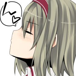  alice_margatroid blonde_hair blush closed_eyes commentary_request female hairband lowres portrait profile short_hair solo touhou unasaka_ryou white_background 