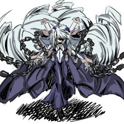  bodysuit drill_hair female female kyoukai_senjou_no_horizon kyoukaisenjou_no_horizon long_hair nate_mitotsudaira neito_mitotsudaira silver_hair solo todo_(artist) very_long_hair yellow_eyes 