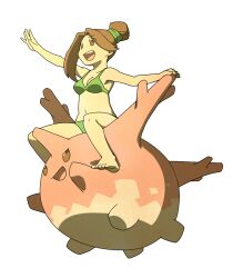  bad_id bad_pixiv_id bare_arms bare_legs bare_shoulders belly bikini brown_hair corsola gen_2_pokemon lowres open_mouth pokemon pokemon_(creature) pokemon_(game) pokemon_bw ryanpei swimmer_(pokemon) swimsuit 