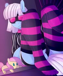  2016 anthro better_version_at_source clothing earth_pony equid equine female fluttershy_(mlp) friendship_is_magic hasbro hi_res horse long_socks mammal my_little_pony photo_finish_(mlp) plushie pony solo somescrub 