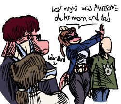  2024 abs alternate_costume anthro bald banco blue_body blue_scales bottomwear brown_hair cavemanon_studios clothing clothing_swap damien_payne daughter_(lore) denim denim_bottomwear denim_clothing dialogue digital_drawing_(artwork) digital_media_(artwork) dilophosaurid dilophosaurus dinosaur english_text eyewear father_(lore) father_and_child_(lore) father_and_daughter_(lore) female frill_(anatomy) glasses group hair hi_res human hybrid i_wani_hug_that_gator inco_(iwhtg) jacket jeans light-skinned_male light_body light_skin long_tail male mammal midriff mother_(lore) mother_and_child_(lore) mother_and_daughter_(lore) mtf_crossgender multicolored_body multicolored_scales pants parent_(lore) parent_and_child_(lore) parent_and_daughter_(lore) prehistoric_species randy_payne red_body red_hair red_scales reptile rule_63 scales scalie short_hair simple_background smile snout sophia_payne spinosaurid spinosaurus sunglasses tail tan_body tan_scales text theropod topwear two_tone_body two_tone_scales white_background 