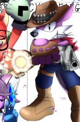  anthro archie_comics canid canine canis cybernetic_arm cybernetic_limb dipodid fan_character fang_the_hunter idw_publishing jerboa male male/male mammal mouse murid murine mustelid musteline rat rodent sega solo sonic_the_hedgehog_(archie) sonic_the_hedgehog_(comics) sonic_the_hedgehog_(idw) sonic_the_hedgehog_(series) true_musteline unknown_artist weasel wolf 