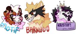  2019 alpha_channel alternate_species ambiguous_form ambiguous_gender australian_shepherd black_hair black_markings black_nose black_sclera black_tongue blep blue_eyes blue_text brown_body brown_eyebrows brown_eyes brown_fur button_ears canid canine canis cel_shading character_badge_(artwork) character_name circle_eyebrows crown digital_drawing_(artwork) digital_media_(artwork) domestic_dog eyebrows fangs floppy_ears freckled_face freckles fur grey_inner_ear grin hair handwritten_text headgear headshot_portrait herding_dog hi_res jaspering katsuki_bakugou kristof_(the_floofiest) mammal markings mask motif_(anirecast) multicolored_eyes multiple_images my_hero_academia nordic_sled_dog open_mouth open_smile pastoral_dog pink_nose pink_tongue portrait purple_speech_bubble purple_text rectangular_speech_bubble red_text samoyed shaded sheepdog simple_background smile snout solo spitz tan_body tan_fur tan_inner_ear teeth text tongue tongue_out transparent_background two_tone_eyes whisker_spots white_body white_eyes white_fur yellow_body yellow_fur 