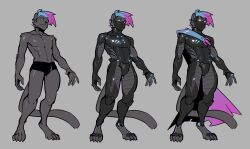  2023 abs absurd_res anthro athletic athletic_anthro athletic_male biceps biped blue_hair boxers_(clothing) boxers_only clothed clothing felid fur futuristic_armor grey_body grey_fur grumpy_gray_guy hair hi_res male mammal pantherine pecs purple_hair solo standing tiger topless underwear underwear_only 