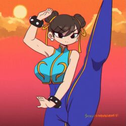  1girls 2020s 2023 2d 2d_(artwork) 2d_animation 5_fingers animated animation arm_pits armpit armpit_peek armpits asian asian_female ass belly belly_button big_ass big_breasts big_butt big_hips black_eyes blink blinking boot boots breasts brown_hair capcom china_dress chinese_clothes chinese_dress chun-li closed_eyes clothed clothed_female clothes clothing cloud clouds curled_hair curly_hair day daylight daytime detailed_background ear ear_piercing earring earrings ears east_asian eyelashes eyes eyes_half_open eyes_open female female_focus female_only fighter fighting_game fingers flex flexibility flexible flexing fully_clothed girl girls hair half-closed_eye half-closed_eyes hips human human_female human_only humanoid humanoid_genitalia jiggle jiggling jiggling_breasts kick kicking large_ass large_butt light-skinned_female light_skin looking_at_viewer mammal mammal_humanoid martial_artist martial_arts martial_arts_uniform neck no_dialogue open_mouth pearl_earrings pierced_ears piercing piercings pose posing posing_for_the_viewer position ribbon ribbons scruffmuhgruff shake shaking shaking_breasts shoe shoes skin sky smile smiling smiling_at_viewer solo solo_focus spikes street_fighter street_fighter_alpha sun sunlight sunrise sunset teeth teeth_clenched teeth_showing teeth_visible text thick_thighs thighs tight_clothes tight_clothing tight_fit tight_leggings tight_legwear tight_pants video_game video_game_character video_game_franchise video_games voluptuous voluptuous_female watermark white_body white_skin wide_hips wide_thighs wiggle wiggling wrist_cuffs 