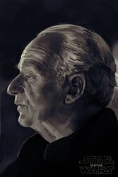  1boy copyright_name derivative_work hungry_clicker male_focus monochrome old old_man palpatine solo star_wars star_wars:_revenge_of_the_sith 