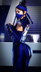  1girls 3d 3d_(artwork) alternate_version_at_source alternate_version_available ass assassin athletic athletic_female big_ass big_breasts black_hair breadcrumb breasts busty cleavage curvy dark_hair edenian female female_focus female_only fully_clothed hair_bun huge_breasts kitana kunoichi large_breasts legs mask masked_female midway midway_games mortal_kombat mortal_kombat_11 netherrealm_studios pinup pose posing princess realistic royalty solo standing thick thick_legs thick_thighs voluptuous wide_hips 