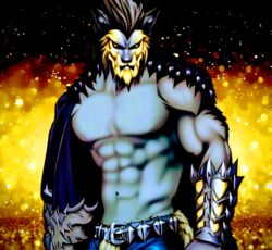  abs angry anthro anthropomorphic artist_request biceps black blonde_hair blue buff butch canine cape deity dressed fit fit_male fur furry light_blue lycanthrope male male_only mane manly masculine mohawk muscular pecs phoenix_lux tight_pants werewolf 