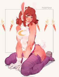  1girls bunny bunny_costume bunny_ears bunny_girl bunny_tail bunnysuit female female_focus female_only leotard medium_breasts middfoxx miruko_(cosplay) my_hero_academia ochako_uraraka rumi_usagiyama_(cosplay) rumi_usagiyama_(hero_outfit) solo solo_female squatting thick_thighs thighhighs tight_clothing uraraka_ochako usagiyama_rumi_(cosplay) usagiyama_rumi_(hero_outfit) wide_hips 