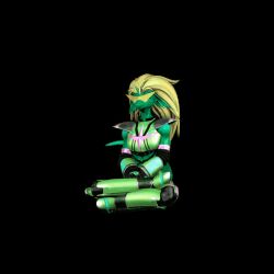  1:1 3d_(artwork) alien animated anthro armor blonde_hair closed_eyes clothed clothing digital_media_(artwork) dr.holiday dragon eyewear female fingers ghost glasses green_body hair happy humanoid mythological_creature mythological_scalie mythology relaxing scalie sevan_(warfaremachine) short_playtime solo source_filmmaker_(artwork) spirit sunglasses tail 